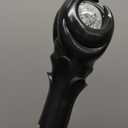 Light-Up Wizard Staff with Green Crystal Ball Orb Gothic Witch Warlock Costume Prop Halloween Cosplay Accessory for Adults