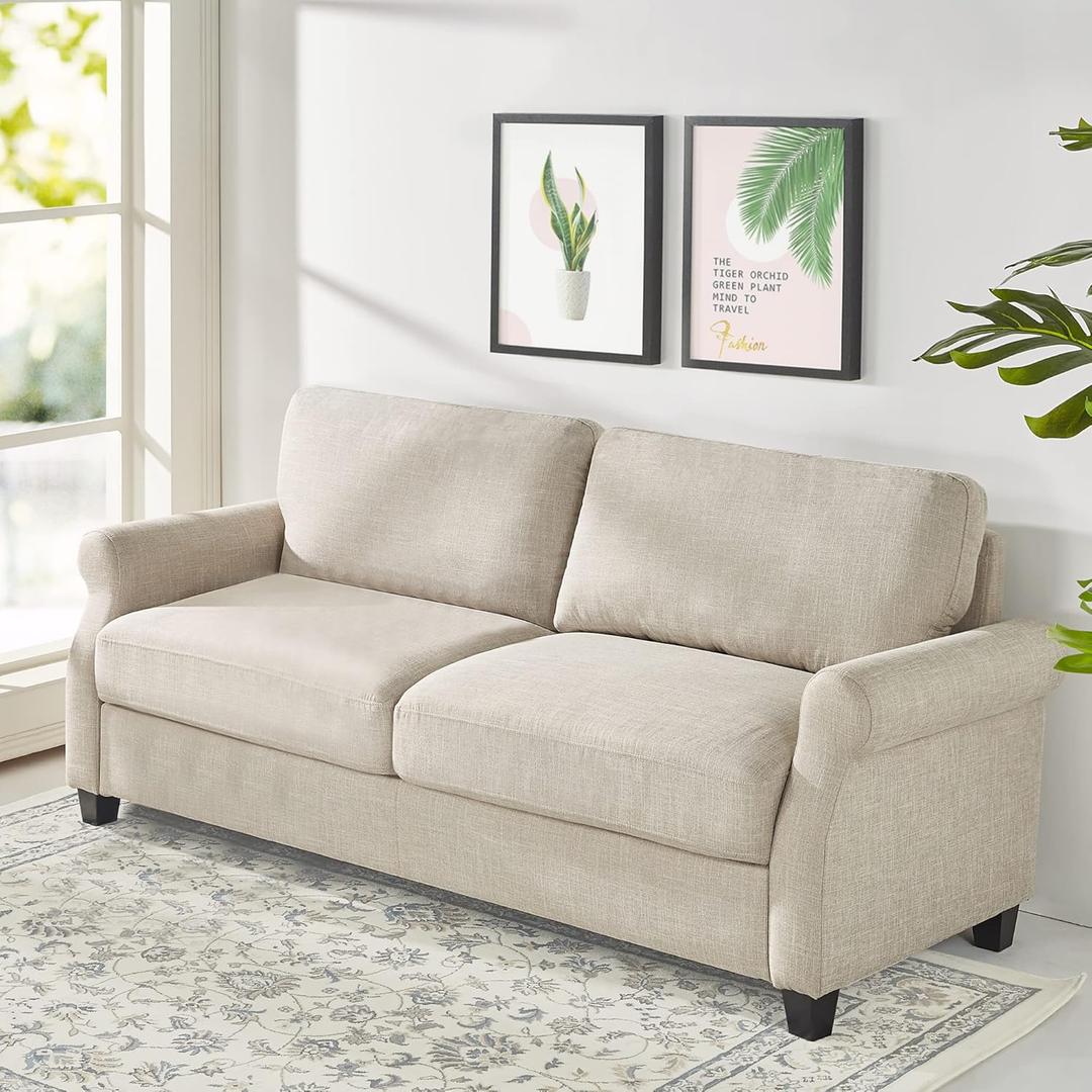Zinus Josh Sofa Couch/Easy, Tool-Free Assembly, Beige