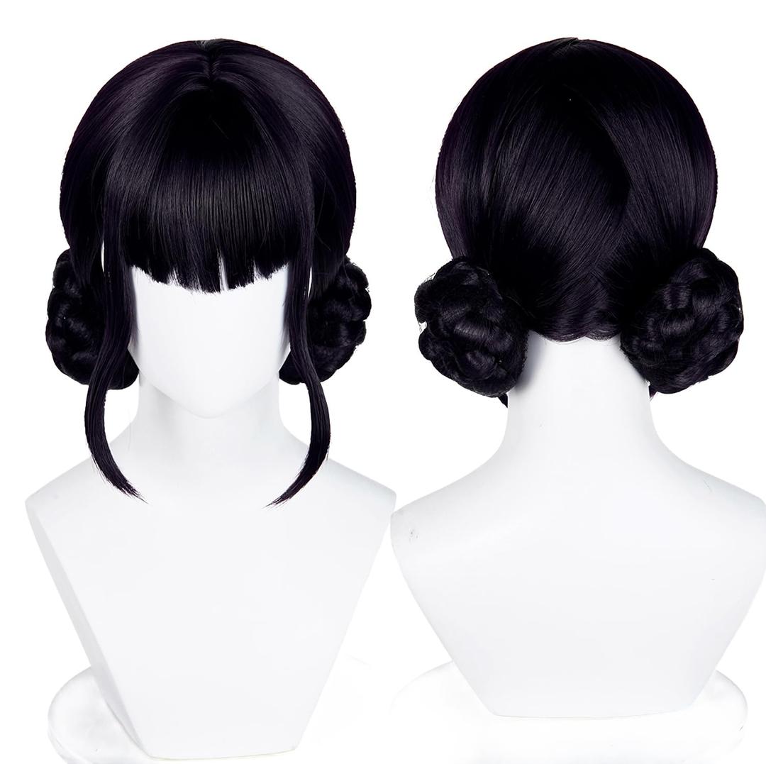 Anime Movie Character Cosplay Wig, with 2 Wig Caps (Beige & Black) for Cosplay, Comic Con, Halloween, and Party Events (Zoe)
