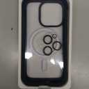 Miracase Magnetic for iPhone 15 Pro Case [Compatible with MagSafe] FullBody Phone case with Builtin Glass Screen Protector& Camera Protector, Military Drop Proof 15 Pro Cover 6.1 inch, Storm Blue