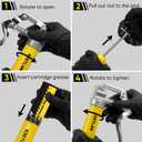 KRETLAW Mini Grease Gun (3000PSI) with Double 3oz Cartridge Grease and 12'' Flex Hose, Reinforced Coupler for Automotive, Yellow