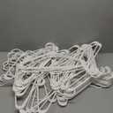 HOUSE DAY White Plastic Hangers 50 Pack, Plastic Clothes Hangers with Builtin Hooks, Durable and Strong Plastic Coat Hangers for Closet, Space Saving Clothing Hanger for Shirts, Coats, Skirt, Dress