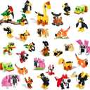 30 Packs Building Blocks Party Favors for Kids, Mini Animals Building Block Sets for Classroom Prizes Birthday Goodie Bag Fillers Valentines Easter Gifts for Kids Boys Girls 4+ Year