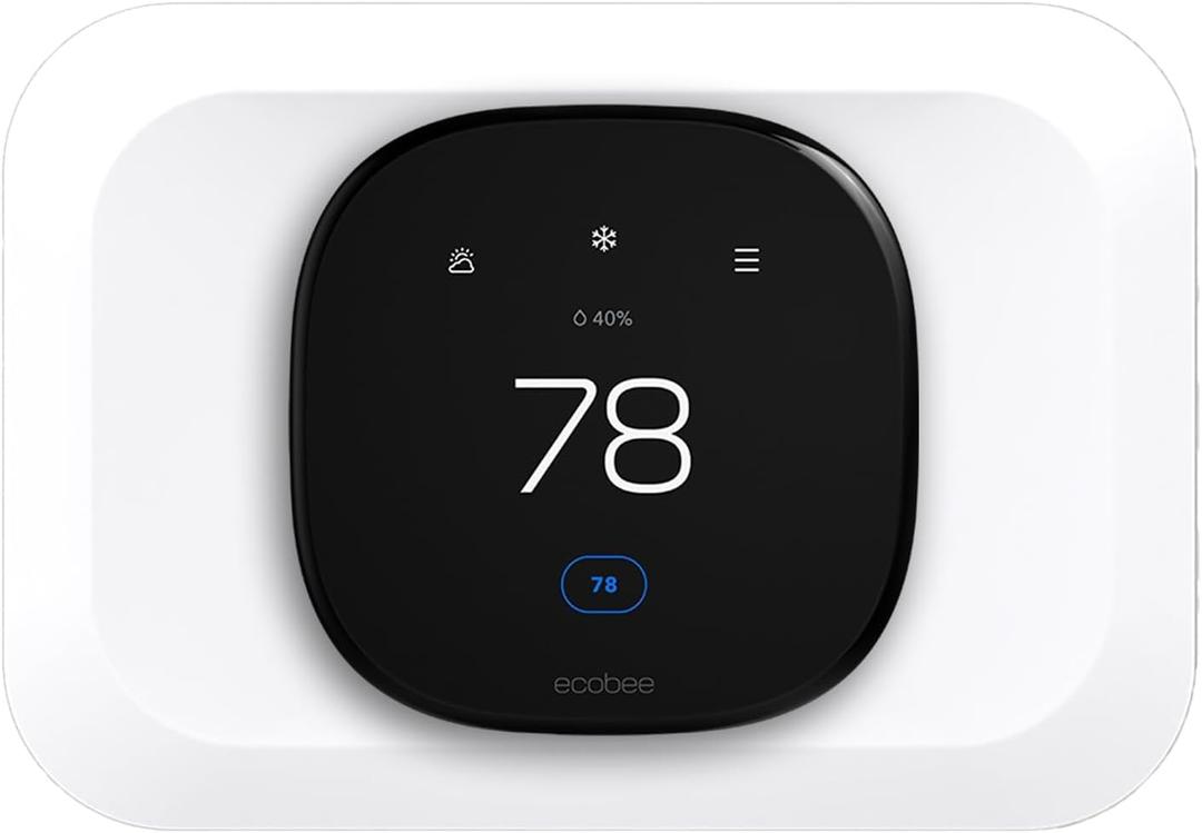 Wall Plate Cover Compatible with New 2022 Ecobee Smart Thermostat Premium & 2022 Ecobee Smart Thermostat Enhanced, Programmable WiFi Thermostat Accessory, White