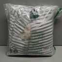 JELLYMONI 100% Natural Cotton 3pcs Striped Duvet Cover Sets, White with Green Stripes Pattern Printed Comforter Cover, with Zipper Closure & Corner Ties(Queen Size)