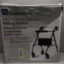Medline Superlight Aluminum Rollator, Black - Ultra-Lightweight, Foldable & Durable Mobility Walker