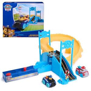 PAW Patrol Pup Squad Track Set, Looping Track Playset & Vehicle Launcher with Chase & Marshall Toy Cars, Kids Toys for Boys & Girls Ages 3 and Up