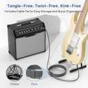 Elebase 1/4 Inch TRS Instrument Guitar Cable 10ft 2Pack,Straight 6.35mm Guitar Bass AMP Cord,Quarter Inch 6.3mm Male Jack Stereo Audio Balanced Line for Electric Guitar,Bass,Keyboard,Amplifier,Speaker