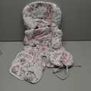 Infant Car Seat Insert with Extra Headrest, Adjustable Carseat Head Support for Preemie to Toddler, 2 in 1 Breathable Air Mesh Car Seat Insert for Newborn, Mink Dot Baby Car Seat Cushion for Stroller (Flora)
