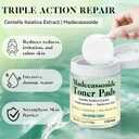 Madecassoside Toner Pads, Facial Exfoliating Pads, Redness Reducing Skin Care, Hydrating Pore Care, Toner Pads for Acne Prone, Oily, Clogged Skin, Non Comedogenic, Ideal for All Skin, 110 Pads