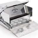 Grandpas Feeders Automatic Chicken Feeder - Heavy-Duty Galvanized Steel with Weatherproof Lid - No-Waste Poultry Feeder, Rat Proof, Spill Proof, Standard Size 6 Chickens 10 Days (20lb Feed) (Silver)