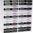 Krafetto 26 Grids Ink Pad Storage Rack, Wall-mountable Stamp Pad Organizer Holder Compatible with 3" x 3" Ink PadsGrid Size 6.2" W  3" D  0.8" H