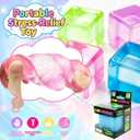 4 Pack Ice Cube Squishy Fidget Toys, Slow Rising Sensory Stress Cubes for Anxiety Relief, Soft Squeeze Desk Toys for Adults Kids Teens, Assorted Colors Cube Squishies