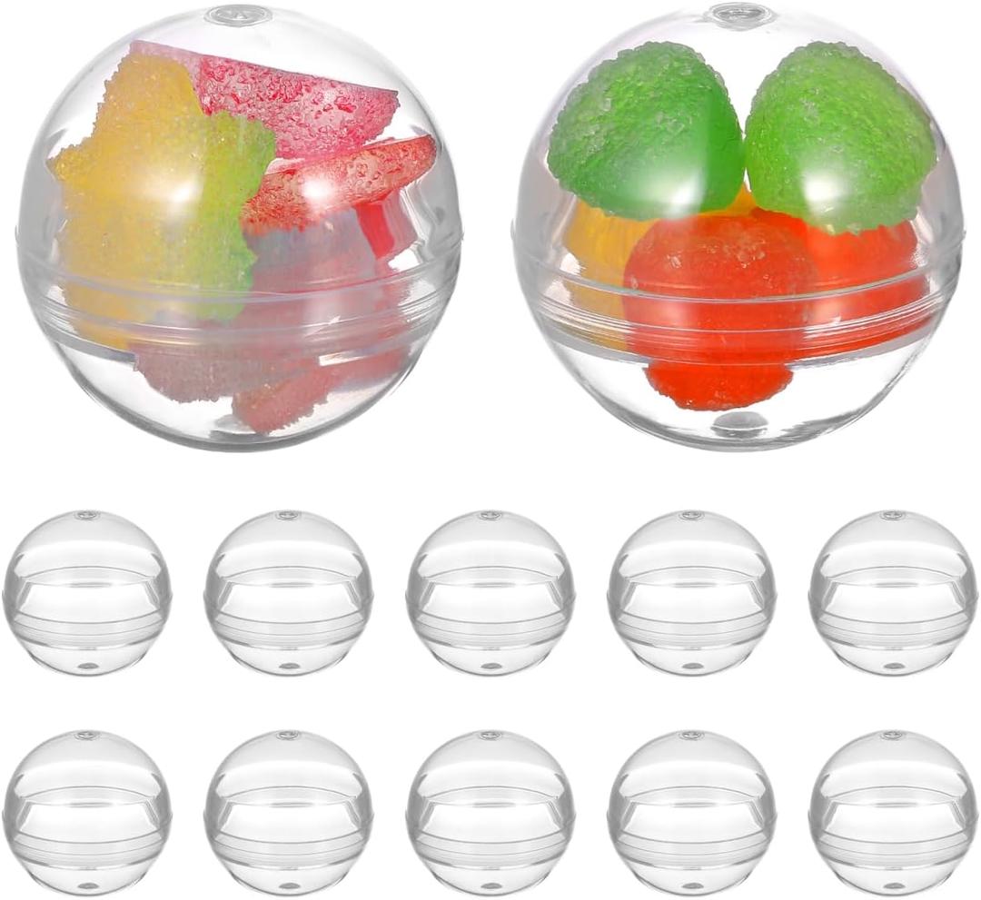 100Pcs Claw Machine Balls: 28mm Empty Clear Round Clear Plastic Fillable Ornament Balls (2.80X2.80X2.80CM)