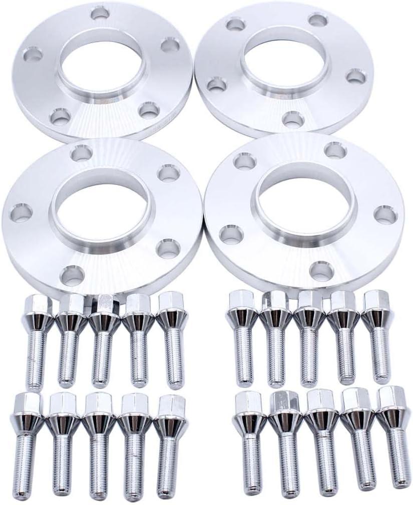 2 pcs/set 12mm & 15mm Thickness 5x120 PCD Hub Centric Wheel Spacers M12x1.5 Adaptors Centre Bore 72.6mm Compatible with BMW 3 Series M3 E30, E36, E46, E90, E91, E92, E93