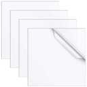 Zonon 4 Pieces 3 x 3 Inch Clear Acrylic Plastic Panels 0.080" 1/12 Thick Acrylic Square Display Sheets Sign for Picture Frame Glass Replacement Table Signs Calligraphy Painting