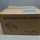 Under Desk Elliptical Machine, Electric Ellipse Leg Exerciser as Seen on Tv for Seniors with 12 Adjustable, Portable Quiet Elliptical Machine, Seated Pedal Exerciser with Remote Control (Orange)