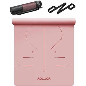 YOTTOY Yoga Mat, 72"x 32"x1/3" Extra Wide Non-Slip Exercise Fitness Yoga Mats,Eco-Friendly TPE Exercise Mats for Women Men Home Workout with Strap Bag (Coral)