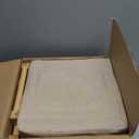 End Table for Living Room, Small Side Table with Storage, Bamboo Rattan Weave with Removable Cushion Top, Multifunctional Nightstand Ottoman Footrest Seat & Organizer for Bedroom, Office (Natural Wood Color)