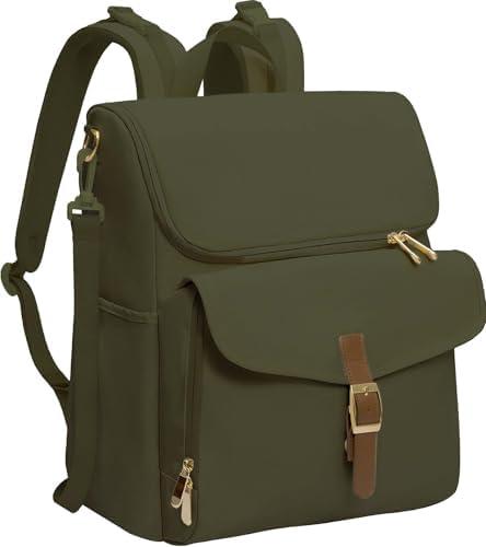 NatuFuse Baby Diaper Bag, Multi-Function Baby Bag for Mom Dad, 15 Pockets Pañaleras para Bebe Stroller Straps, Newborn Baby Essentials Must Haves for Girl Boy Army Brown
