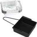 Grill Drip Pan for Nexgrill 720-0830H for Nexgrill Grease Tray Replacement Grease Pan/Box for Nexgrill 720-0888N 720-0925P 720-0896 720-08882A for Cuisinart CGG-7400 with 15pack Aluminum Foil Liner