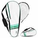 Tennis Bag for Men & Women - Lightweight Durable Racquet Bag with Adjustable Shoulder Strap & Side Pockets - Fits Multiple Racquets - White Tennis Racket Cover (27" x 10")