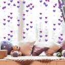 Fuyoooo 10 Pack 130ft Purple Lavender White Holographic Heart Party Garland Asymmetrical Love Hanging Banners for Birthday Wedding Baby Bridal Shower Engagement Bachelorette Graduation Decorations