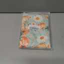 Thanksgiving Round Tablecloth 60 Inch Pumpkin Daisy Pattern Waterproof Dining Table Cover for Autumn Thanksgiving Heat Resistant Kitchen Decor Reusable Harvest Party Table Cloth