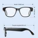 AI Smart Glasses with Camera 4K for Men & Women, 800W Anti-Shake Camera Glasses with Chat GPT, Video Recording Dual Mic,Bluetooth Translation Glasses with 160+ Languages,Color-Change Lens -Black