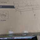 COMHOMA Convertible Futon Sofa Bed, 72Fabric Futons Couch with Adjustable Backrest, Folding Sleeper Recliner for Living Room Furniture (Black)