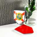 Newperlite Florida Flag Decal Sticker Car Emblem Florida Flag Car Decoration Accessories Chrome Shield for Truck Vehicles Cars, 2 Pack