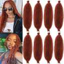 ZRQ 24 Inch Soft Springy Afro Twist Hair For Distressed Locs 8 Packs Copper Red Marley Crochet Braiding Hair Pre-Separated Synthetic Hair Extension For Black Women 8 Strands/Pack (350#)