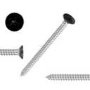 Black Head 100 PCS #8X1 Stainless Steel Phillips Flat Head Wood Screws,Stainless Steel 18-8 A2(304) Screw,Home Screw Kit by QISHENG