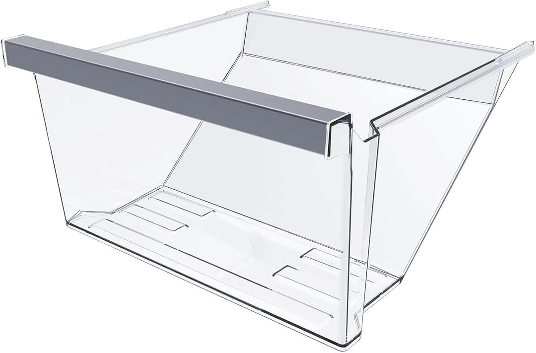 UPGRADED W11162446 Refrigerator Crisper Drawer Compatible with Whirlpool Refrigerator Drawer Replacement W11046495 Whirlpool Drawer Replacement WRS325SDHZ08 WRS321SDHZ01, WRS315SDHM08 Fridge Drawer
