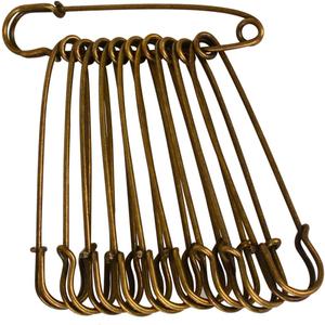 50 Pcs Safety Pins Heavy Duty Large Safety Pins (Brown)