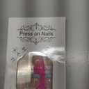 Medium Press on Nails Full Cover Fake Nails Acrylic Stick on Nails False Nails for Women and Girls (French blue medium nails) (24 Count (Pack of 1))