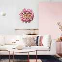 Idyllic 18 Inch Valentines Day Wreath for Front Door, Heart Ribbon Mesh Wreath for Wedding Decor, XOXO Signed Wreath for Indoor and Outdoor (Pink)