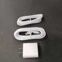 USB C Charger Block, 60W 5-Port Type C Charger Fast Charging Block, USBC USB Multiple Port Wall Charger Plug Adapter for iPhone 17/Air/16/15/14/13/12/11 Pro Max, Samsung Galaxy, iPad, Tablet (White), 2 Cord Cable