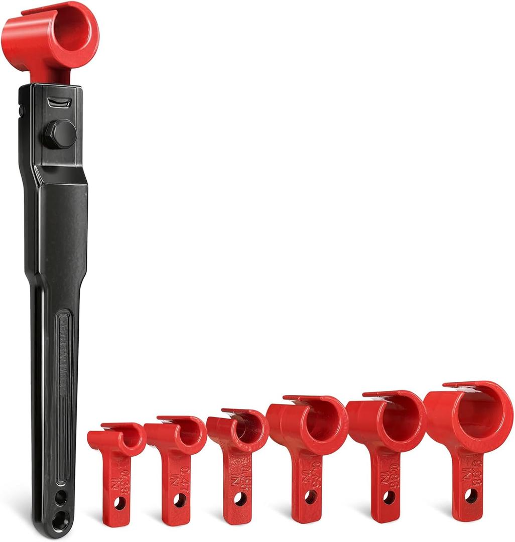Door Hinge Adjustment Tool Set - 6 in 1 Precise Hinge Gap Adjustment Wrench for Residential and Commercial Doors Reinforced Steel Design Door Hinge Tool for Door Alignment Repair and Installation