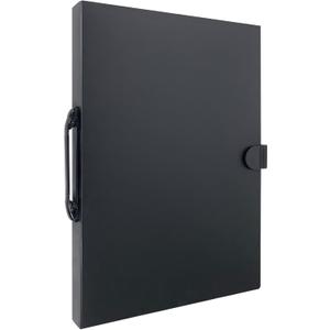 JJRING 16x22 Art Portfolio Folder for Diamond Painting, 40-Pocket Portfolio Binder Featuring Clear Plastic Sleeves, Display Book with Handle for Artwork and Document Storage, Black