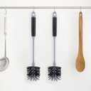 2 x Long Handle Bottle Brush, Bottle Brush Cleaner with Dual Function Bristles for Water Bottles, Glasswares, Mugs, Thermoses, Baby Bottles, Blue 3 PCS