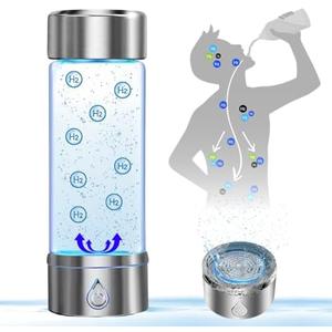 Generic Hydrogen Water Bottle - Ionized Water Machine - Portable, Rechargeable, 420 ml with SPE/PEM Technology - Hydrogen Rich Water, 1000 PPB in 3 Minutes of Quick Electrolysis