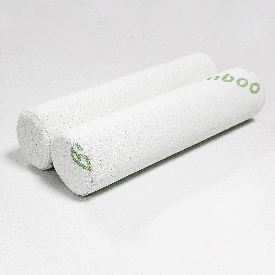 JJDANFILL Cervical Neck Roll Memory Foam Pillows for Sleeping, Bolster Cylinder Round Pillows Support for Be, Legs, Back, and Yoga. with A Washable Cover,17 x 4 Inch.