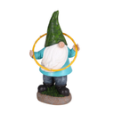 Garden Gnome Duo Decorative Figurines Ornament for Indoor Outdoor Home Garden Decor，Musical Violin Player and Dancing, Colorful Outdoor Statues,