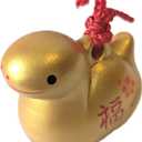 69 Cute Gold and Silver Bell Design Snakes 2025 Japanese Zodiac Pottery Room Ornament. for Happy New Year! Snake Figurine Ornament Decor