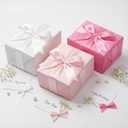QIANF Pink Double Face Satin Ribbon 1 Inch x 45 Yards White Fabric Ribbon for Gift Wrapping, Flower Bouquets, Hair Bows Making, Wedding Decoration, Invitation Cards, Valentine's Day (3 Rolls *15Yd)