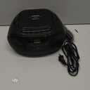 Portable CD Player Boombox with FM Radio, Top Loading CD Stereo Boom Box for Home, Bluetooth, Remote Control, LED Light, Headphone/Mic Jack, Support CDR/RW/MP3CD, USB, LCD Display, Black