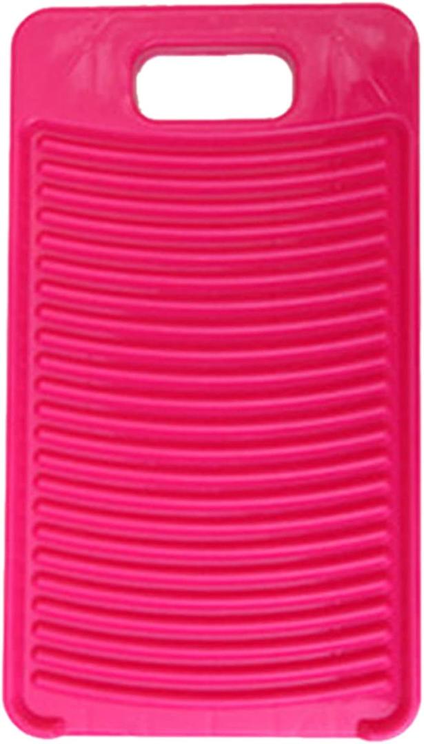 MAOYE Plastic Mini Washboard Washing Board for Kids Shirts Clean Laundry Lime washboard for laundry (Pink)