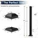 Egadis 2 Pack 2.56 in x 2.56 in x 39 in Aluminum Railing Post with Screws