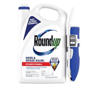 Roundup Weed and Grass Killer with Comfort Wand, Use in and Around Flower Beds, Trees, and Driveways, 1.33 gal.